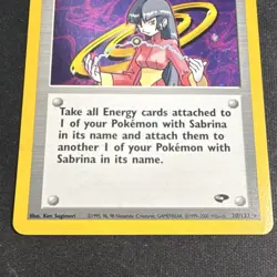 Pokemon Sabrina Gym Challenge Trainer 20/132 Holo Rare Unlimited 2000 - Image 2