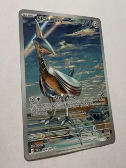 Pokemon Skarmory 209/191 SV03 Obsidian Flames Holo Rare Basic 110HP Takumi Wada - Image 3