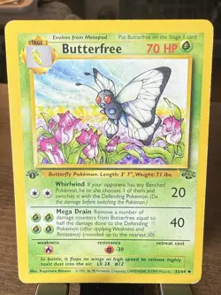 Pokemon Butterfree Jungle 33/64 1st Edition English - DMG - Image 1