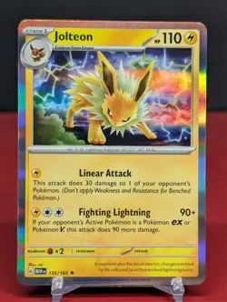 Pokemon Jolteon 135/165 Scarlet & Violet 151 English Holo Rare - Image 1
