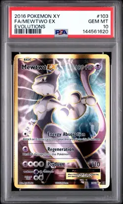 Pokemon XY Evolutions Mewtwo EX #103/108 2016 Full Art PSA 10 - Image 1