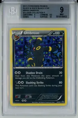 2013 POKEMON BW BLACK STAR PROMO UMBREON #BW93 HOLO BGS 9 MINT #0018105433 - Image 1