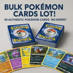 Pokemon TCG 50 Card Lot - Mixed Rares, Holos - Clean Bulk! - Image 1