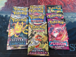 10 Sealed Pokemon TCG SWSH Packs: Fusion Strike, Silver Tempest, Astral, Crown Z - Image 1