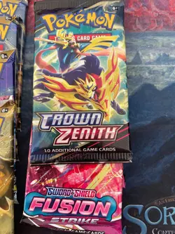 10 Sealed Pokemon TCG SWSH Packs: Fusion Strike, Silver Tempest, Astral, Crown Z - Image 5