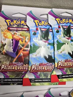 Pokemon TCG 8x Paldea Evolved Sleeved Booster Pack 2 Lost Origin, Silver 10× LOT - Image 2