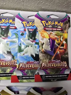 Pokemon TCG 8x Paldea Evolved Sleeved Booster Pack 2 Lost Origin, Silver 10× LOT - Image 3