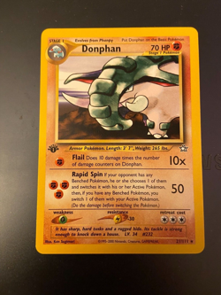 Pokemon Neo Genesis 1st Edition Donphan 21/111 Near Mint - non holo - Image 1