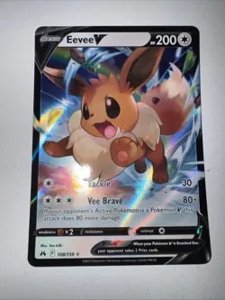 Eevee V 108/159 Crown Zenith NM Pokemon 2023 - Image 2