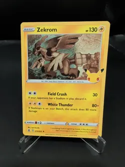 Pokemon Celebrations Zekrom 010/025 Ultra Rare HOLO 25th Anniversary IN HAND - Image 1