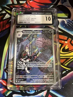 CGC 10 Team Rocket's Weezing 199/182 Illustration Rare Destined Rivals Pokemon - Image 1