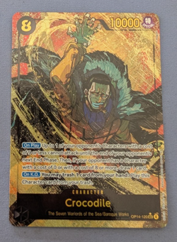 Crocodile OP14-120 SEC Alt Art The Azure Sea’s Seven One Piece Card Eng NM - Image 1