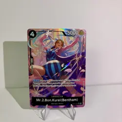 Mr.2.Bon.Kurei (Bentham) Alternate Art OP14-091 The Azure Sea's Seven One Piece - Image 1
