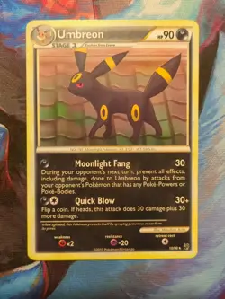 Umbreon 10/90 Pokemon TCG Undaunted Non-Holo Card Vintage LP Vintage Ultra Rare - Image 2