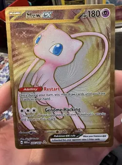 Pokemon TCG Mew EX Metal Gold NM 205/165 Scarlet & Violet 151 Promo Card - Image 1