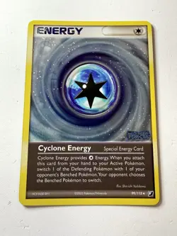 Cyclone Energy Unseen Forces 99/115 Reverse Holo Stamped Error Pokemon Card NM - Image 1