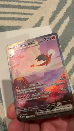 Pokemon TCG Charizard EX Scarlet & Violet Holo Ultra Rare Card NM 199/165 - Image 2
