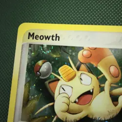 MP SWIRL Meowth Black Star Promo 013 Holo Nintendo E-Reader Series Pokemon Card - Image 2