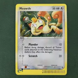 MP SWIRL Meowth Black Star Promo 013 Holo Nintendo E-Reader Series Pokemon Card - Image 3