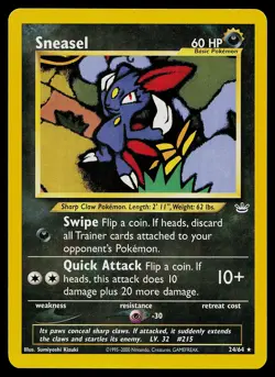 Pokemon Card - Sneasel Neo Revelation 24/64 Rare - Image 1