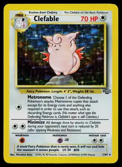Pokemon Card - Clefable Jungle 1/64 Holo Rare - Image 1