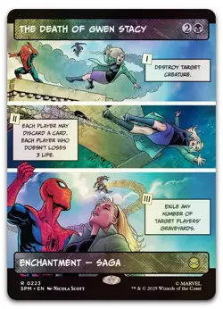The Death of Gwen Stacy (Borderless) #223 (Foil) (NM) Spider-Man SPM Magic MTG - Image 1