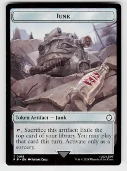 Universes Beyond: Fallout #15 // 16 Junk // Robot Double-Sided Token - Image 1