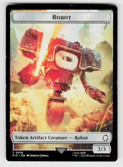 Universes Beyond: Fallout #15 // 16 Junk // Robot Double-Sided Token - Image 2