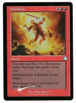 MTG Fireblast Retro Frame Foil Dominaria Remastered Magic The Gathering TCG - Image 1