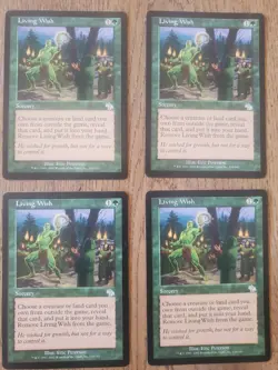 Magic: The Gathering Living Wish Judgment 2002 x4 Sorcery Green English - Image 1