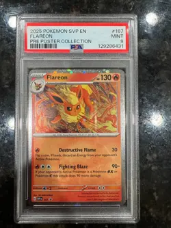 PSA 9 POKEMON SVP EN-SV BLACK STAR PROMO #167 FLAREON - Image 3