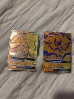 Pokemon TCG - Lunala GX SM103a & Solgaleo GX SM104a Hidden Fates Gold Promos - Image 3