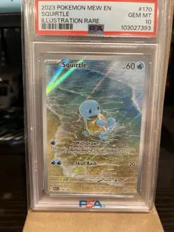 2023 POKEMON MEW EN-151 ILLUSTRATION RARE #170 SQUIRTLE PSA 10 - Image 1