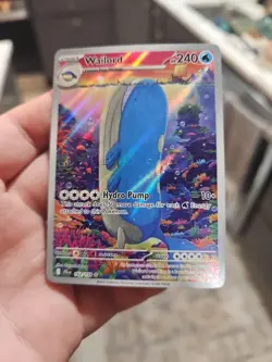 Pokemon TCG Wailord 162/159 Journey Together 2025 IR Holo Rare Card - Image 1