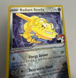 2022 POKEMON SWSH LOST ORIGIN RADIANT STEELIX 124/196 PLAY! PRIZE PACK #3 PROMO - Image 4