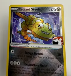 2022 POKEMON SWSH LOST ORIGIN RADIANT STEELIX 124/196 PLAY! PRIZE PACK #3 PROMO - Image 5