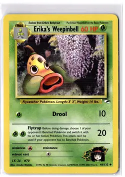2000 Pokemon TCG Gym Heroes Erika's Weepinbell Uncommon 48/132 - Image 1
