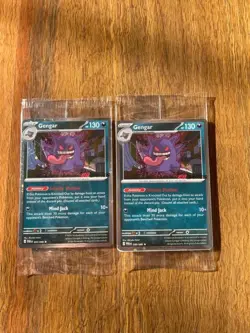 2 x Pokemon Gengar with Swirl 050/088 EB Games Stamped Promo Sealed - Image 1