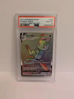 Pokemon Card PSA 10 Gem Mint Mew Vmax Fusion Strike 2021 Holo 268/264 - Image 1