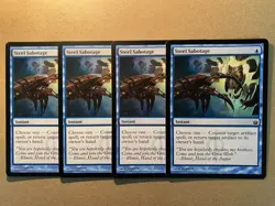 MTG 4x Steel Sabotage Mirrodin Besieged Pauper Magic the Gathering Card x4 NM - Image 1