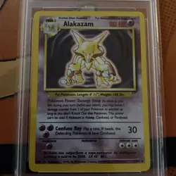 1999 Pokemon Game Alakazam 001/102 Base Set Holo PSA 6 - Image 3