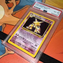 1999 Pokemon Game Alakazam 001/102 Base Set Holo PSA 6 - Image 5