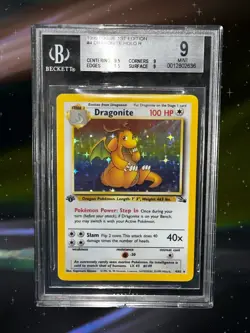 Dragonite Holo #4 - 1st Edition 1999 Pokemon Fossil – Beckett BGS 9 MINT Vintage - Image 5