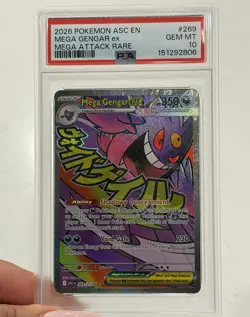 PSA 10 Mega Gengar ex 269/217 Full Art HP 350 Mega Attack Rare Pokemon - Image 1
