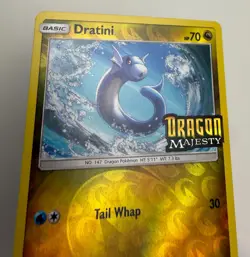 2018 POKEMON S&M DRAGON MAJESTY DRATINI 35/70 TOYS R US STAMPED PROMO LP-M+ - Image 4