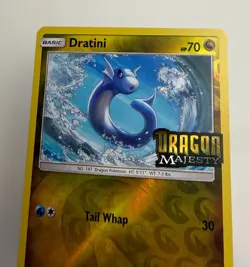 2018 POKEMON S&M DRAGON MAJESTY DRATINI 35/70 TOYS R US STAMPED PROMO LP-M+ - Image 5