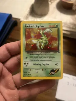 Rocket’s Scyther 13/132 Gym Heroes Unlimited Vintage Rare Holo Pokemon NM/LP - Image 1