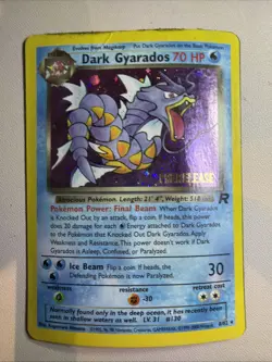 Dark Gyarados (Prerelease) - 8/82 - Holo Rare Promo Pokemon DAMAGED - Image 1