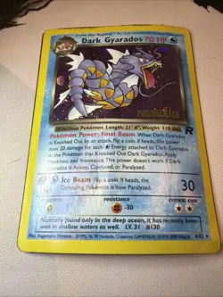 Dark Gyarados (Prerelease) - 8/82 - Holo Rare Promo Pokemon DAMAGED - Image 3