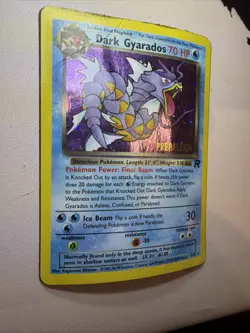 Dark Gyarados (Prerelease) - 8/82 - Holo Rare Promo Pokemon DAMAGED - Image 5